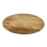 Holzteller Dekoteller rund hellbraun dunkelbraun 37 cm Kerzenteller Mangoholz