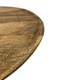 Holzteller Dekoteller rund hellbraun dunkelbraun 37 cm Kerzenteller Mangoholz