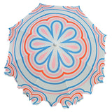 Sonnenschirm Strandschirm UV 30+ Balkonschirm grün blau Kreise Streifen