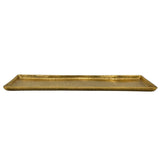 Tablett Deko Metall 44x13 cm gold Kerzentablett Dekotablett Dekoschale rechteckig