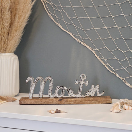 Schriftzug Moin kaufen Bild dekoriert maritim