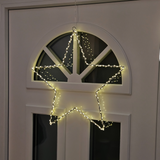 Weihnachtsstern Weihnachtsbeleuchtung XXL 50 cm 150 LED Stern Timer Batterie