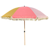 Sonnenschirm Strandschirm Schirm UV Schutz Fransen ROSA GELB knickbar Ø 170 cm