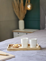 Tablett Holz 3er Set Dekotablett 30-60 cm Holztablett Serviertablett Basteln