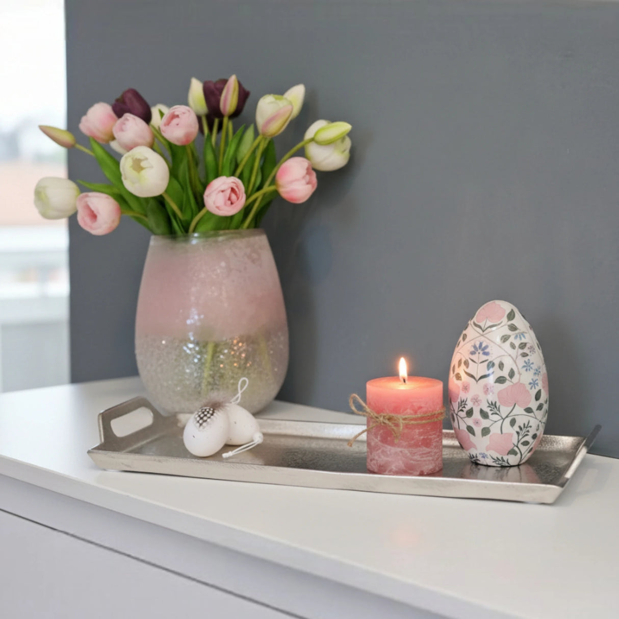 Kerzentablett zu ostern 
