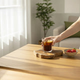 Baumscheibe Teak Scheibe Holzscheibe Untersetzer Holz Massiv 16-20 cm Rustikal Tablett