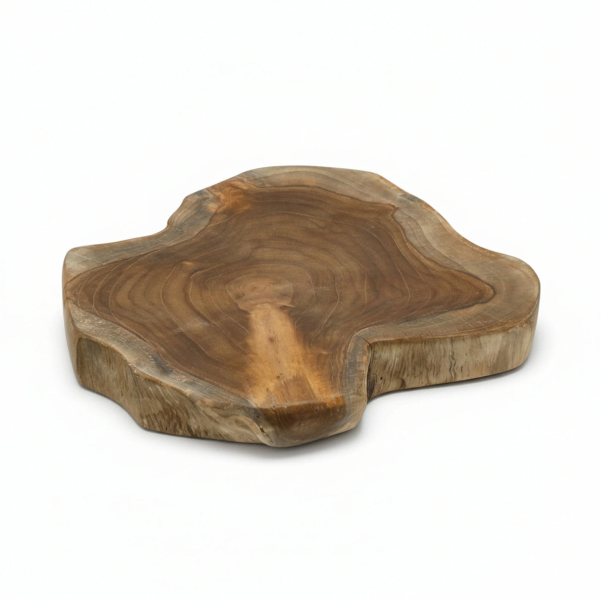 Baumscheibe Teak Scheibe Holzscheibe Untersetzer Holz Massiv 16-20 cm Rustikal Tablett