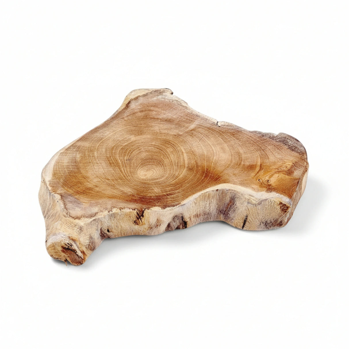 Baumscheibe Teak Scheibe Holzscheibe Untersetzer Holz Massiv 16-20 cm Rustikal Tablett