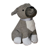 Dekorativer Türstopper für Zuhause und Büro Boden-Türstopper Stofftier karierter Hund