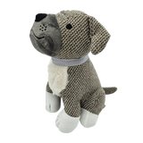 Dekorativer Türstopper für Zuhause und Büro Boden-Türstopper Stofftier karierter Hund