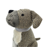 Dekorativer Türstopper für Zuhause und Büro Boden-Türstopper Stofftier karierter Hund