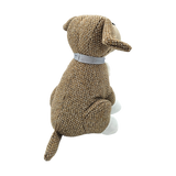 Dekorativer Türstopper für Zuhause und Büro Boden-Türstopper Stofftier karierter Hund