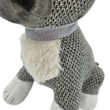 Dekorativer Türstopper für Zuhause und Büro Boden-Türstopper Stofftier karierter Hund