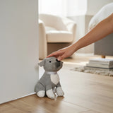 Dekorativer Türstopper für Zuhause und Büro Boden-Türstopper Stofftier karierter Hund