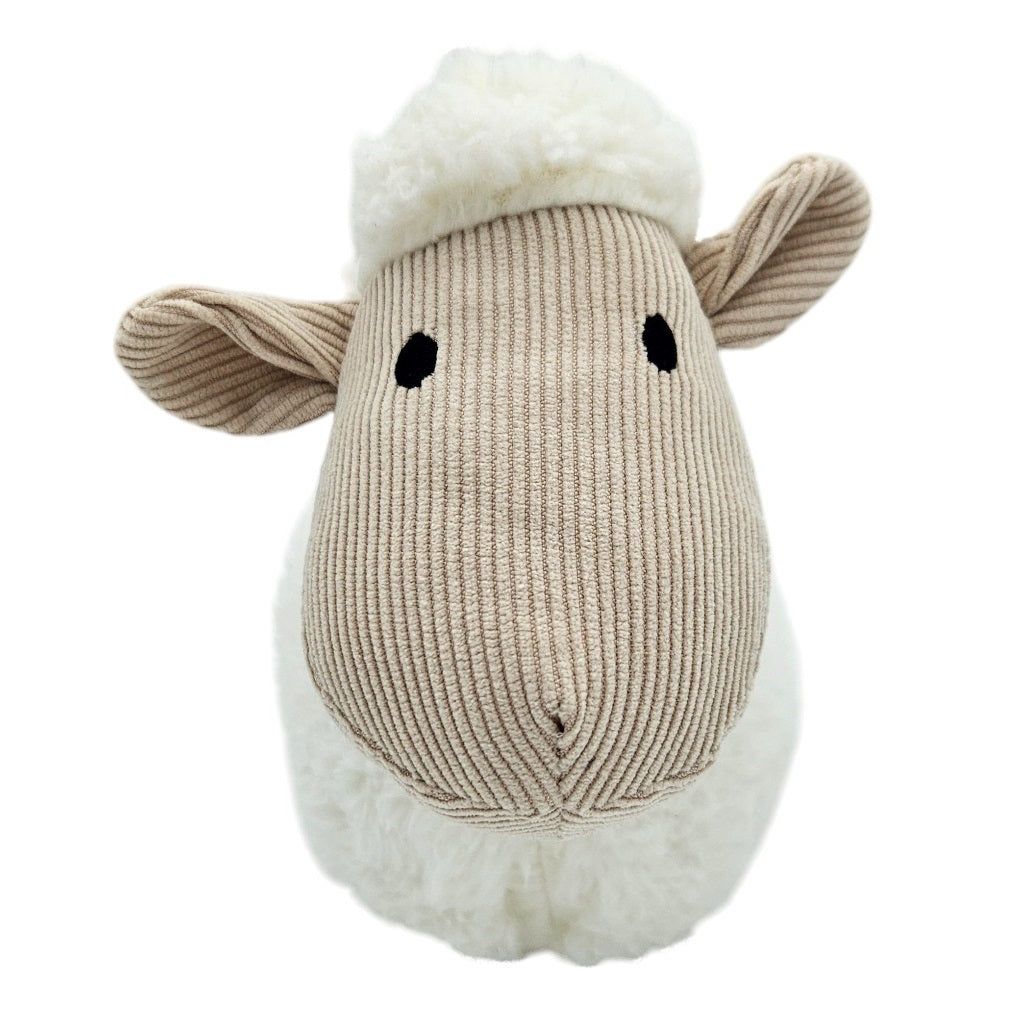 Türstopper Türsack Schaf Kuh Hund Türpuffer für Boden Stoff und Sand weiß beige