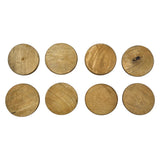 Teakholz Untersetzer rund 10 cm 8er Set – für Getränke & Raclette Rustikale Tischdeko