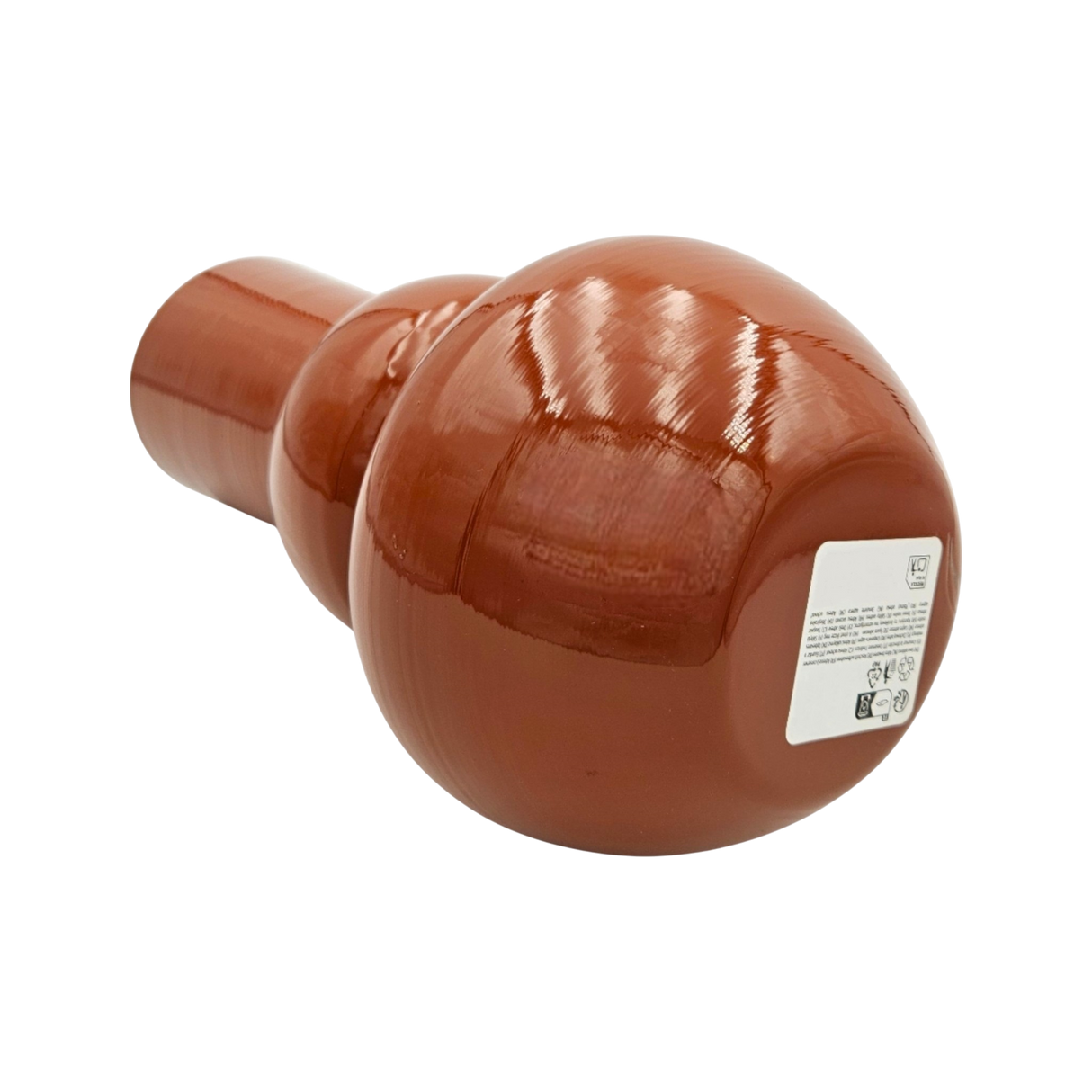 Vase Retro Zinkvase Beige Terrakotta 30x15 Blumenvase Dekovase Blumengefäß