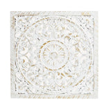 Ornament Holzbild Wandornament Holz shabby weiß Landhaus Dekoration Mandala Deko