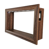 Wandregal Holzregal Dekoregal Modern mit LED 40x25 cm braun Bilderrahmen