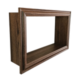 Wandregal Holzregal Dekoregal Modern mit LED 40x25 cm braun Bilderrahmen