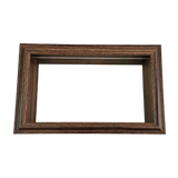 Wandregal Holzregal Dekoregal Modern mit LED 40x25 cm braun Bilderrahmen