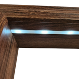 Wandregal Holzregal Dekoregal Modern mit LED 40x25 cm braun Bilderrahmen