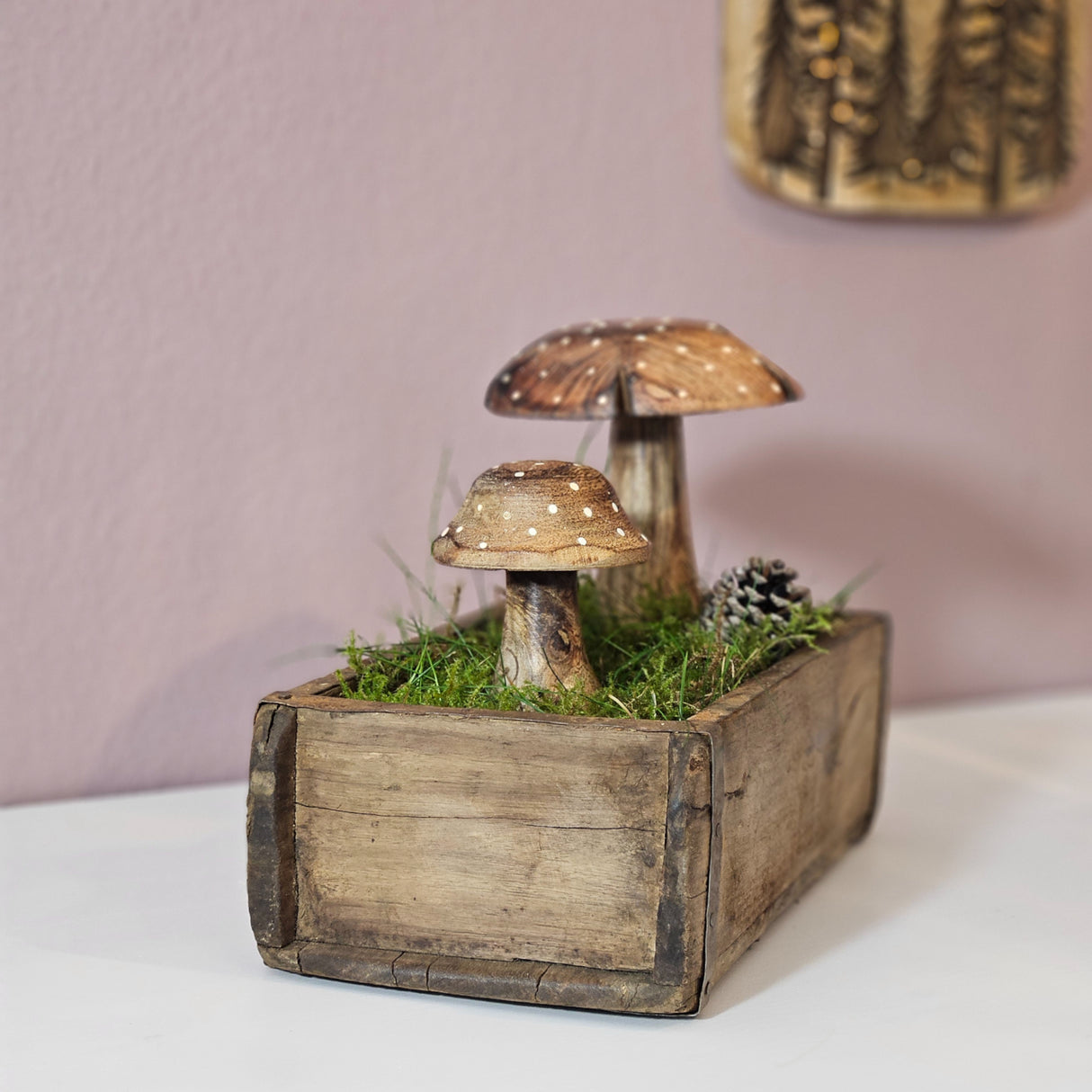 Holzkiste Ziegelform Ziegelsteinform Kiste recyceltes Holz Kasten 31 cm Original rustikal