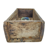 Holzkiste Ziegelform Ziegelsteinform Kiste recyceltes Holz Kasten 31 cm Original rustikal