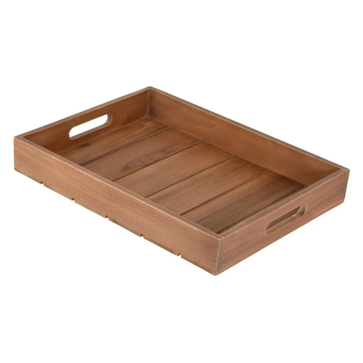 Dekotablett Serviertablett Tablett Holz Teakholz braun Holztablett Dekobrett