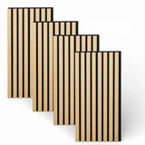 Akustikpaneel Wandpaneel Holz 60x30 4 Stück Wanddeko Wandvertäfelung Wandverkleidung - Wandbild