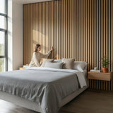 Akustikpaneel Wandpaneel Holz 60x30 4 Stück Wanddeko Wandvertäfelung Wandverkleidung - Wandbild