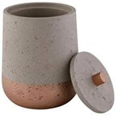 Aufbewahrungsdose Beton grau kupfer Badezimmer - Aufbewahrungsbox