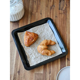 Backblech ausziehbar antihaftbeschichtet Carbonstahl Metall 33x33- 52 cm Schwarz - Backblech