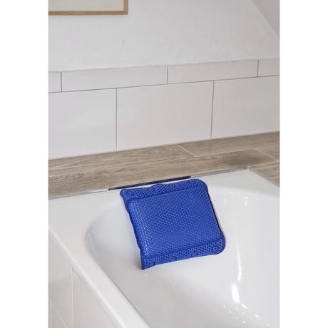Badewannenkissen grau weiß blau Badekissen mit Saugnäpfen Spa Wannenkissen Kopfkissen - Badewannenkissen