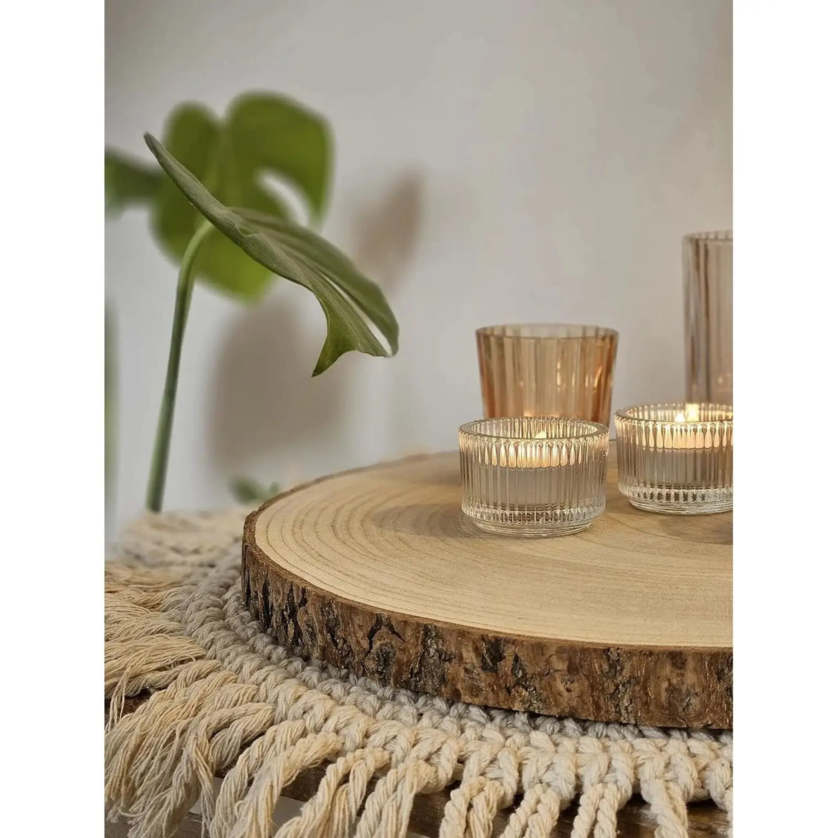 Baumscheibe Brett Holz Holzbrett Dekobrett Tablett Tischdeko Holzscheibe Ø 23 - Baumscheibe