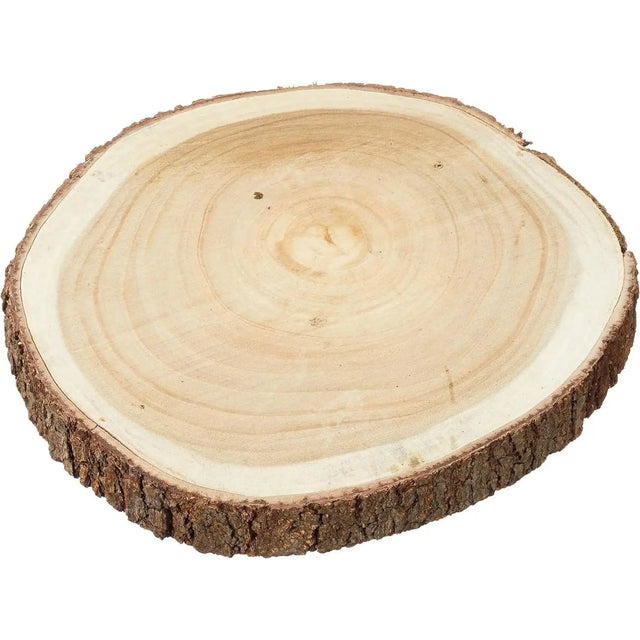 Baumscheibe Holzscheibe Dekobrett Holz Holzbrett Brett Tischdeko Tablett Ø 30 cm - Baumscheibe