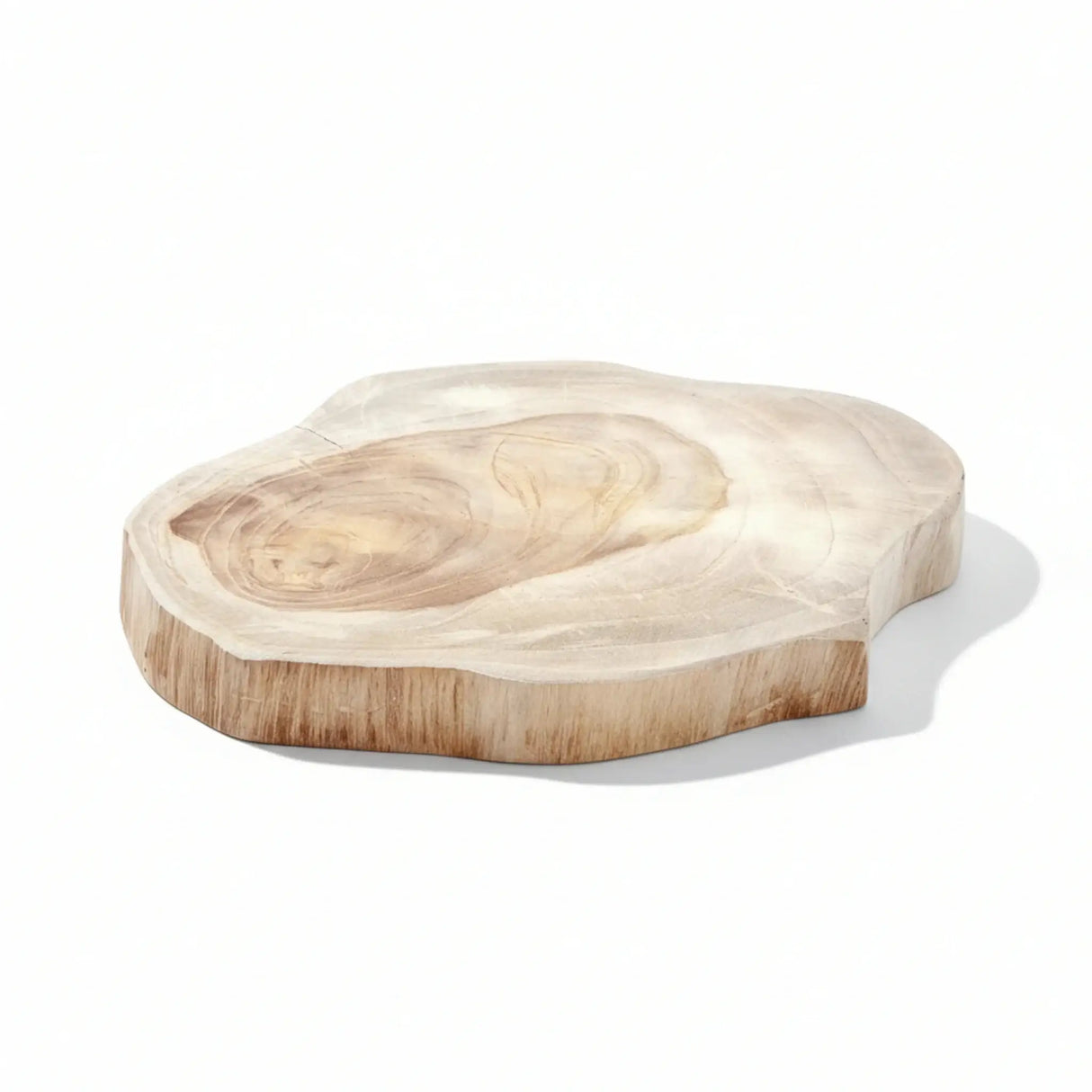 Baumscheibe Teak Scheibe Holzscheibe Untersetzer Holz Massiv 16-20 cm Rustikal Tablett - Baumscheibe