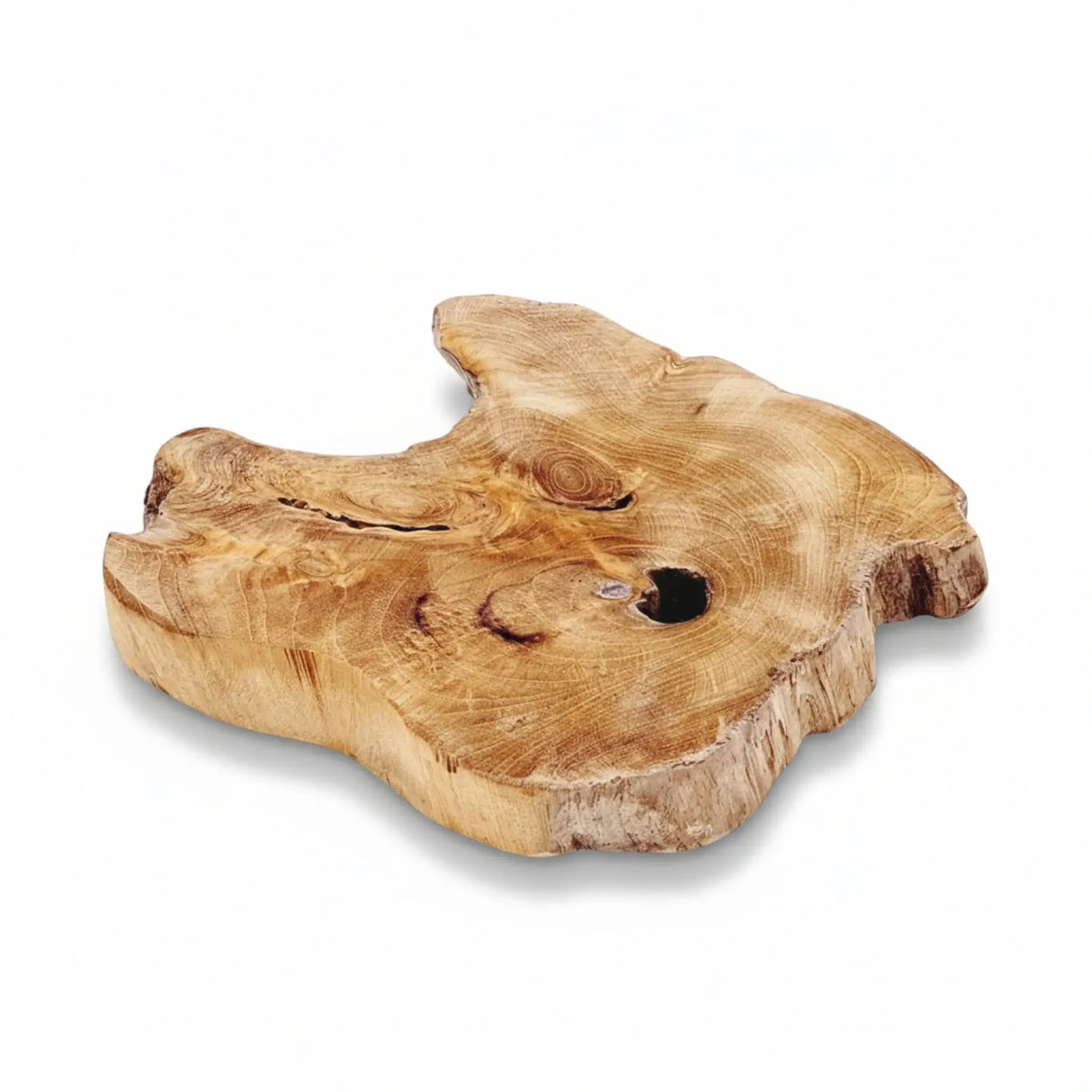 Baumscheibe Teak Scheibe Holzscheibe Untersetzer Holz Massiv 16-20 cm Rustikal Tablett - Baumscheibe