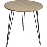Beistelltisch Couchtisch rund Holz Metall Tisch Nachttisch Holztisch Ø 40 cm - Beistelltisch