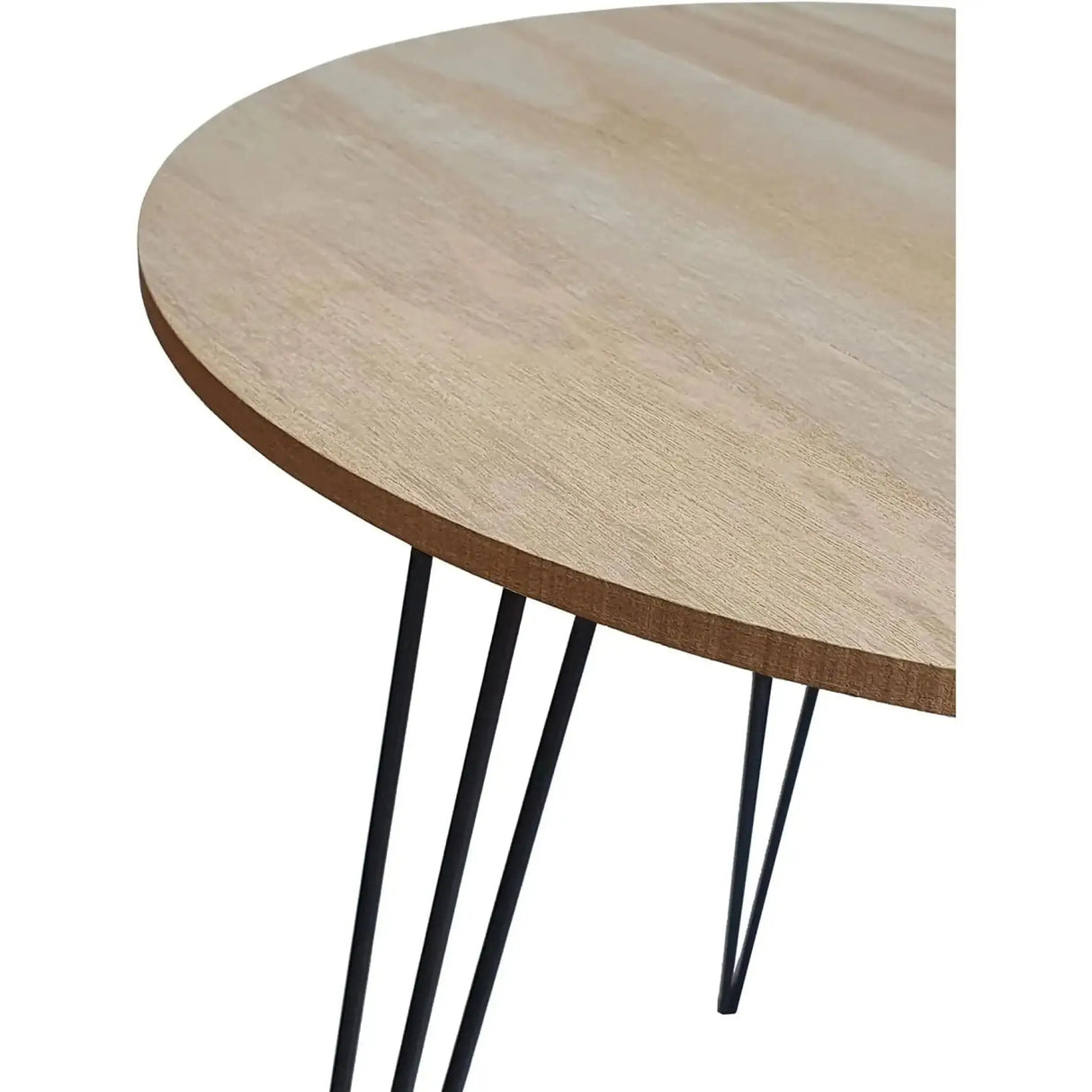 Beistelltisch Couchtisch rund Holz Metall Tisch Nachttisch Holztisch Ø 40 cm - Beistelltisch