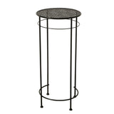 Beistelltisch MANHATTEN Metalltisch Tisch rund 50-70 cm Höhe Schwarz - Mittel 60x27 cm - Beistelltisch