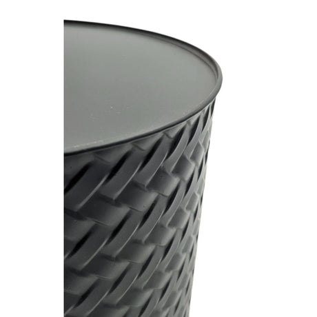 Blumentopf Übertopf Pflanzenkübel Topf Kübel 3er Set schwarz rund Metall Matt - Blumentopfset