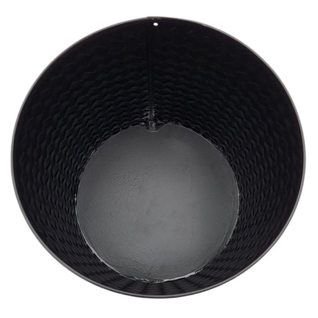 Blumentopf Übertopf Pflanzenkübel Topf Kübel 3er Set schwarz rund Metall Matt - Blumentopfset