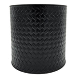 Blumentopf Übertopf Pflanzenkübel Topf Kübel 3er Set schwarz rund Metall Matt - Blumentopfset
