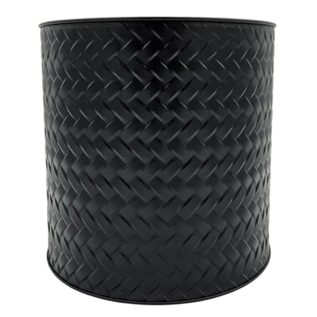 Blumentopf Übertopf Pflanzenkübel Topf Kübel 3er Set schwarz rund Metall Matt - Blumentopfset