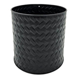 Blumentopf Übertopf Pflanzenkübel Topf Kübel 3er Set schwarz rund Metall Matt - Blumentopfset