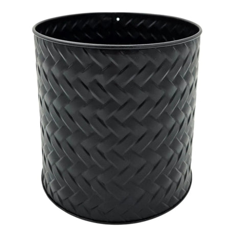 Blumentopf Übertopf Pflanzenkübel Topf Kübel 3er Set schwarz rund Metall Matt - Blumentopfset