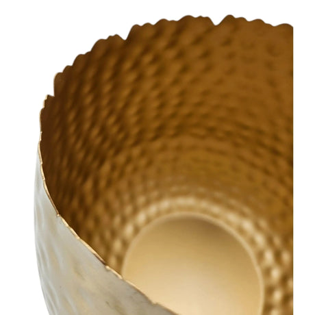 Blumentopf Übertopf Vase gold Metall Hammerschlag 18x18 cm Pflanztopf Deko - Übertopf