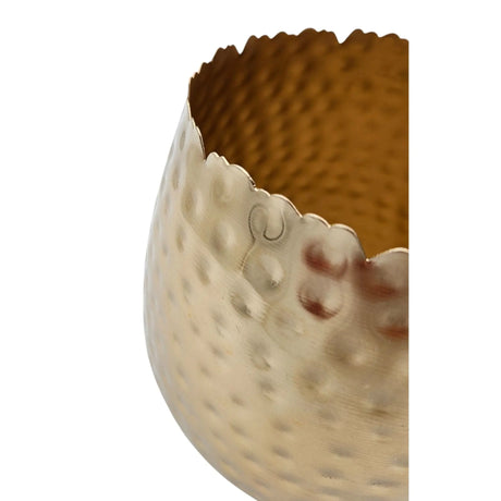 Blumentopf Übertopf Vase gold Metall Hammerschlag 18x18 cm Pflanztopf Deko - Übertopf