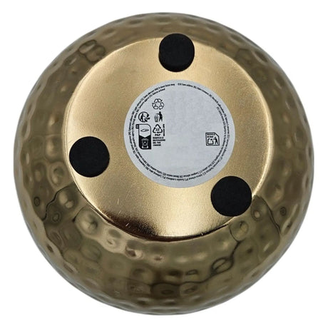 Blumentopf Übertopf Vase gold Metall Hammerschlag 18x18 cm Pflanztopf Deko - Übertopf